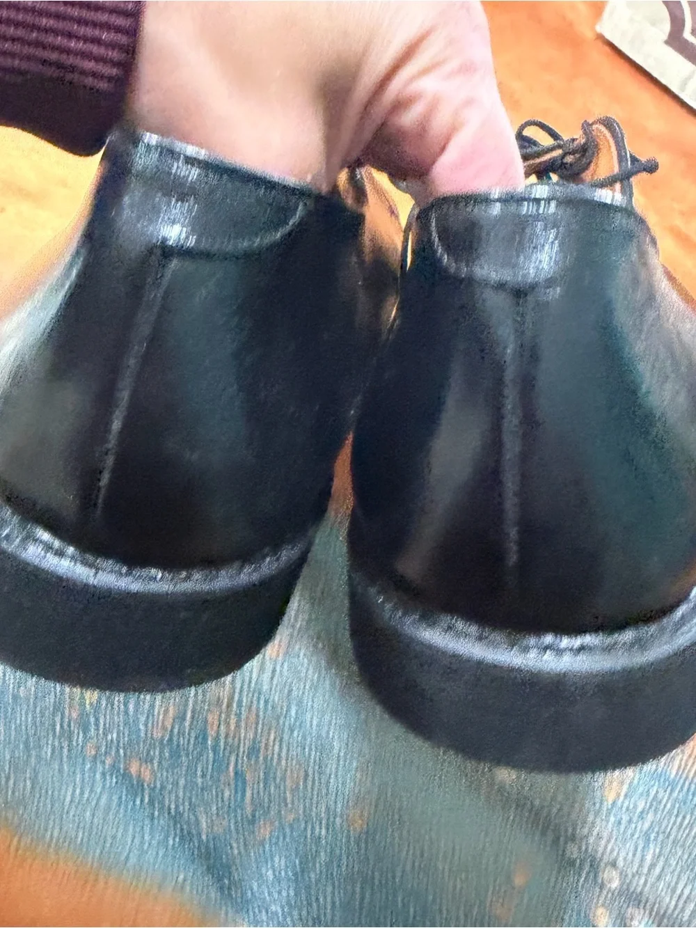 Vintage Deadstock BATES Sidewalk Softeners Black Pebble Grain Split Toe Shoes 11